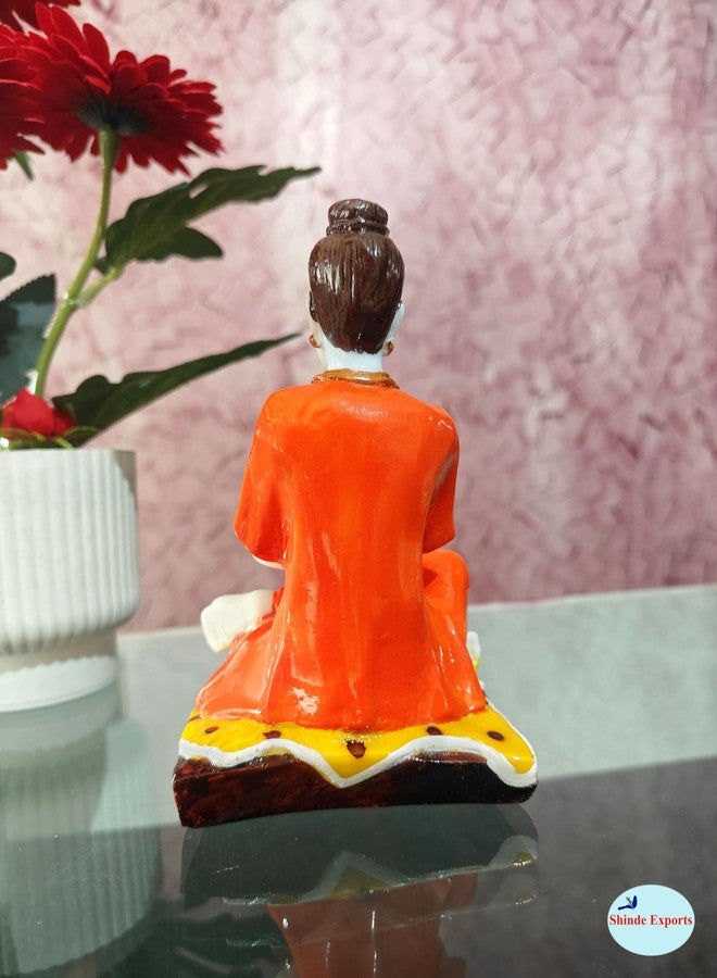 SHINDE EXPORTS Lord Shripad shrivallabh gurudatta murti bhagwan dattatreya Swamy dattaguru ek mukhi Datta Marble Idol للسيارة (5.5 بوصة) - Image 5
