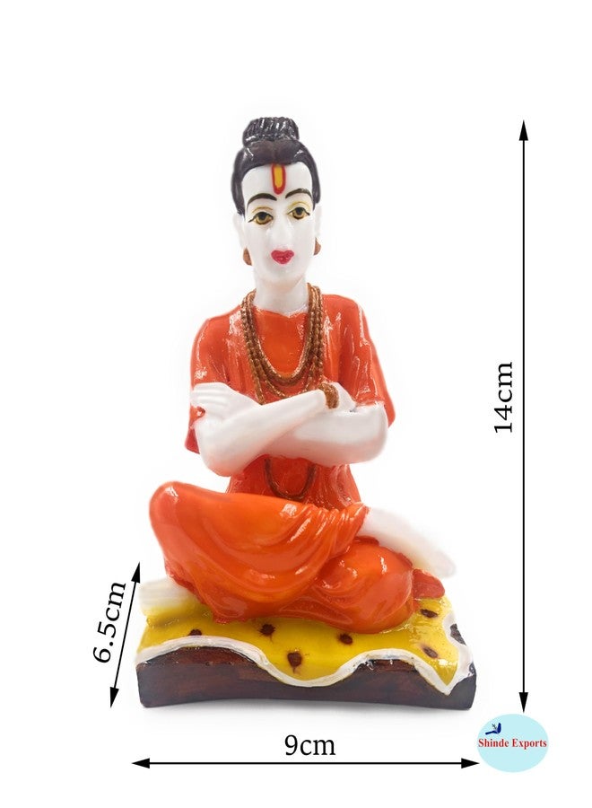 SHINDE EXPORTS Lord Shripad shrivallabh gurudatta murti bhagwan dattatreya Swamy dattaguru ek mukhi Datta Marble Idol للسيارة (5.5 بوصة) - Image 3