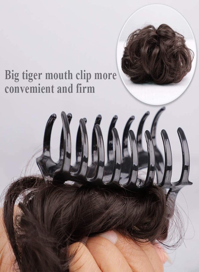 CEUTA Haiir Extention | Claw Clip in Hair Bun | Messy Curly Clip in Claw Hair | Hairpieces Natural Wavy Curly Combs add Hair Volume for Women (Clutcher - Brown) - Image 2