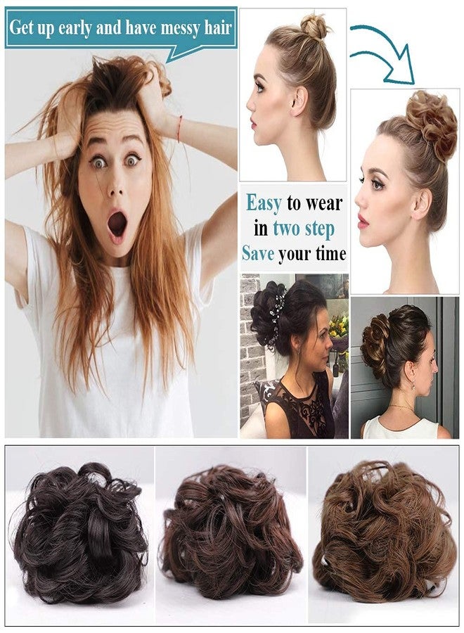 CEUTA Haiir Extention | Claw Clip in Hair Bun | Messy Curly Clip in Claw Hair | Hairpieces Natural Wavy Curly Combs add Hair Volume for Women (Clutcher - Brown) - Image 5