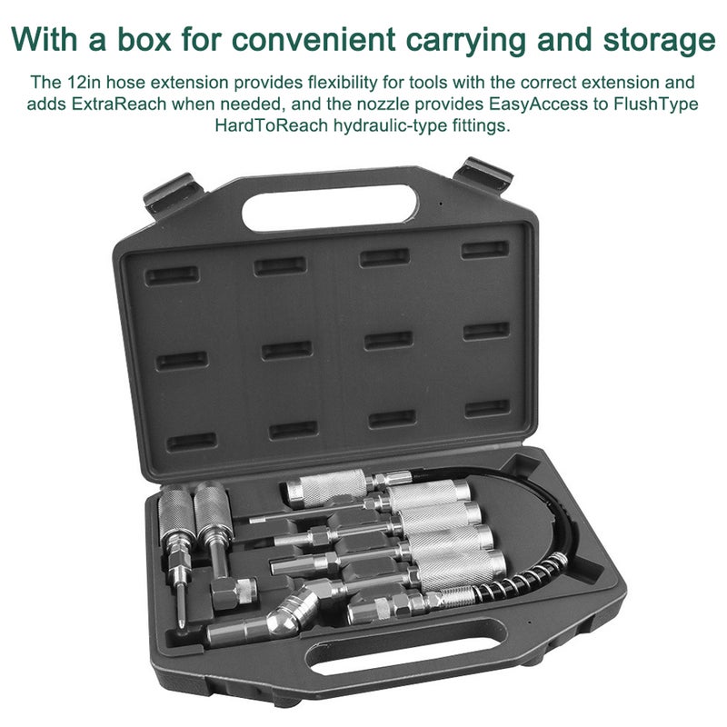 7pcs Grease Machine Lubrication Tools Set Greaser Lubrication Accessories Kit Car Maintenance and Repairing Tool - Image 2