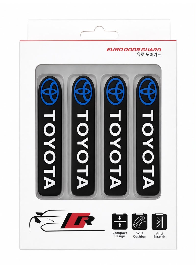 Toyota car side door guard edge defender protector trim guard sticker (black,4 pcs set) - Image 1