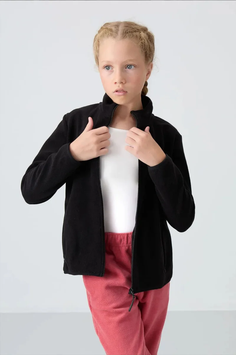 Tommylife Black TOMMY Youth Unisex Zipper Sweatshirt  | Best Price UAE