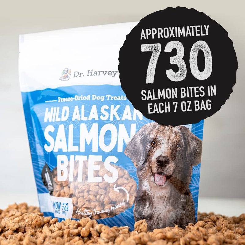 Dr. Harvey's Wild Alaskan Salmon Bites - Freeze Dried Dog Training Treats with Salmon Meat for Dogs - 7 Ounces - Image 4