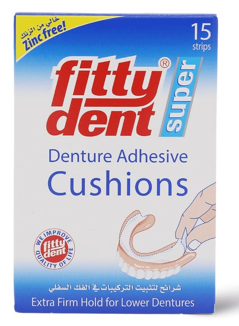 Denture Adhesive Comfort Strips - 15 Pcs