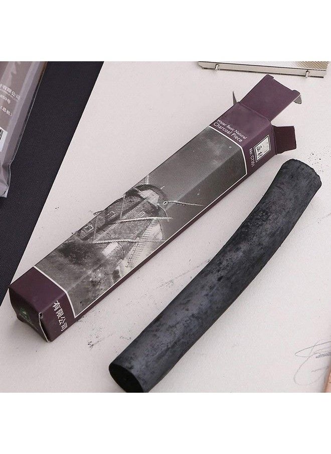 Kachikawa Artist Willow Charcoal Sticks Water Basic Natural Charcoal Piece 1 Pcs (Willow Charcoal Diameter 16 Mm)  - Image 1