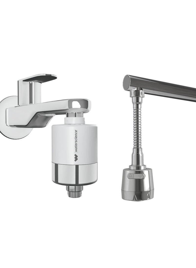 WaterScience WaterScience Shower and Tap Filter for Hard Water Kitchen Tap Extender Flexi  - Image 1