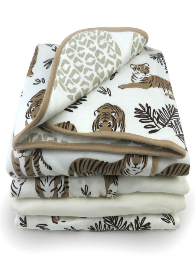 HonestBaby 7-Piece and 5-Piece Sweet Dreams Nursery Gift Set 100% Organic Cotton for Infant Baby Boys, Girls, Unisex, Tiger Cub, One Size - Image 5