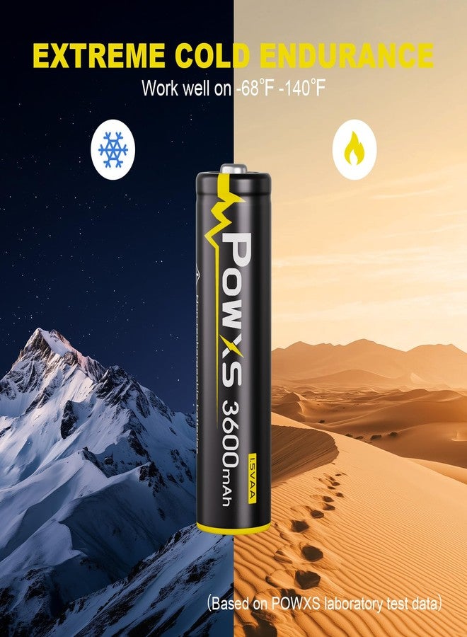 بطاريات ليثيوم POWXS AA، عبوة من 24 بطارية، 1.5 فولت، 3600 مللي أمبير، تدوم طويلاً للغاية - عمر تخزين يصل إلى 25 عامًا، صديقة للبيئة، آمنة، مانعة للتسرب، غير قابلة لإعادة الشحن - Image 5