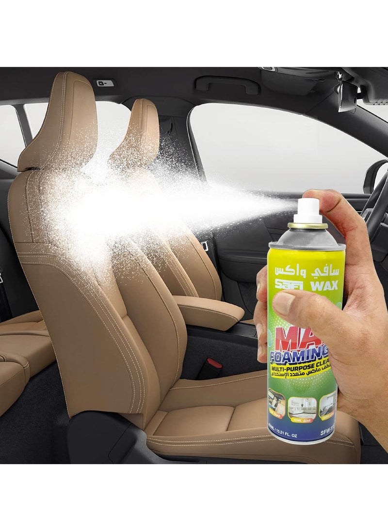 Combo - Buy 3PCS SAFI WAX SFW 115 Max Foam Multi Purpose Foam Cleaner 450ml Foaming Cleaner For Car & Home