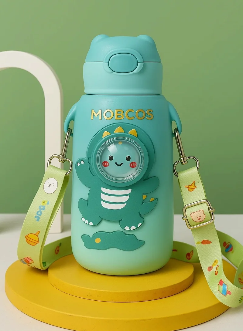 Mobcos Mobcos Cute Rabbit Cartoon Kids Water Bottle with Straw and Adjustable Strap Food Grade Tritan One-Click Open Portable Leak Proof Insulated BPA Free For Kids Girls School Travel 500ml