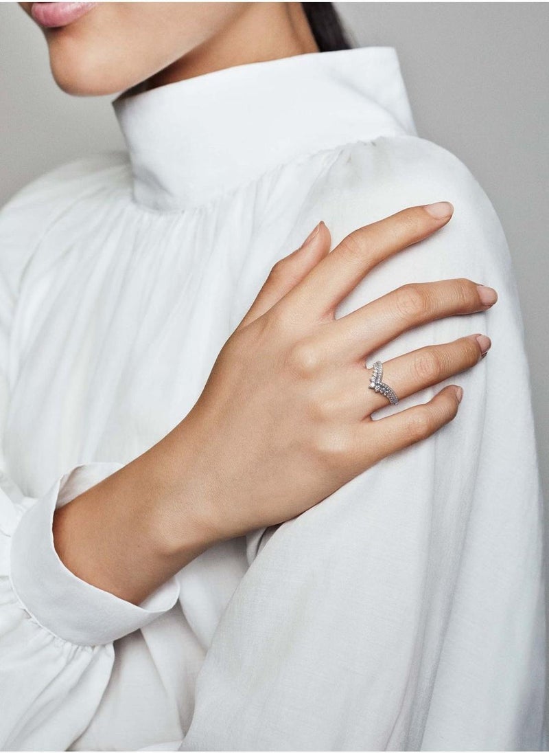 PANDORA Princess Wishbone Ring - Image 5