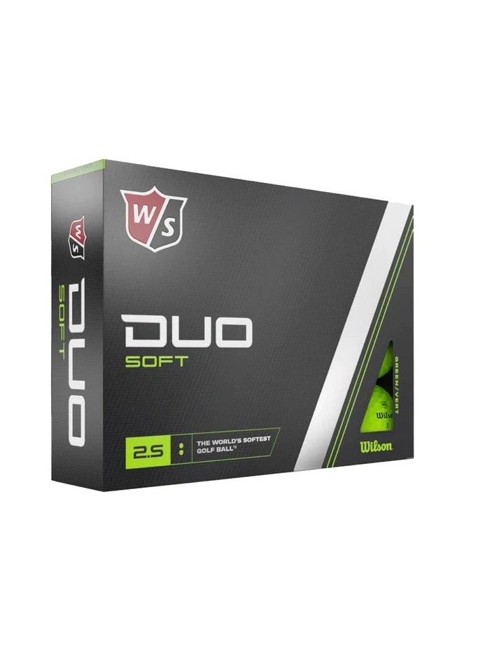 Wilson Duo Soft Green 12 Golf Balls  - Image 2