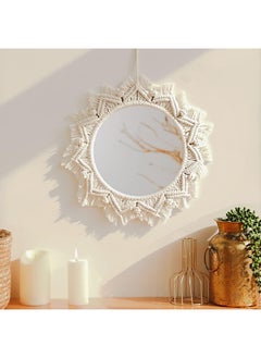 Boho Macrame Round Hanging Mirror Bohemian Wall Décor 40 Cm - pzsku/Z3F111CEE13090F917564Z/45/_/1720522860/9c7ee08c-0a05-4248-a282-1dca7643af66