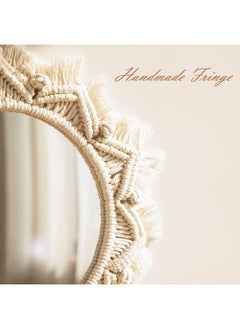 Boho Macrame Round Hanging Mirror Bohemian Wall Décor 40 Cm - pzsku/Z3F111CEE13090F917564Z/45/_/1720522861/ae24af37-08db-4b8e-af9f-01dea277052f