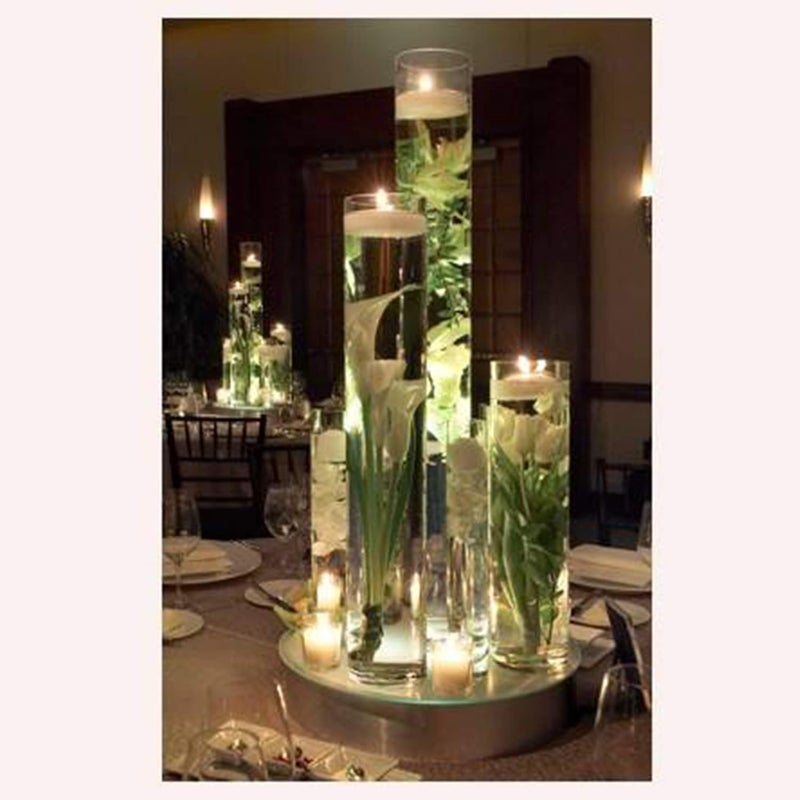 WGVI Cylinder Vase, 4" W x 20" H, Floral Container, Glass Candle Holder Centerpiece Planter Terrarium for Wedding Party Event, Home Office Decor, Clear, 1 Piece - Image 5