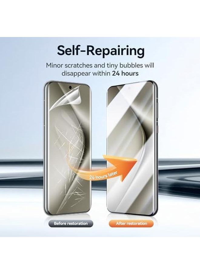 erorex - 【3 Pack】 Screen Protector For Huawei P70 Pro Support Fingerprint Unlock Full Cover Hydrogel Aqua Screen Protector Curved For Huawei P70 Pro - Image 1
