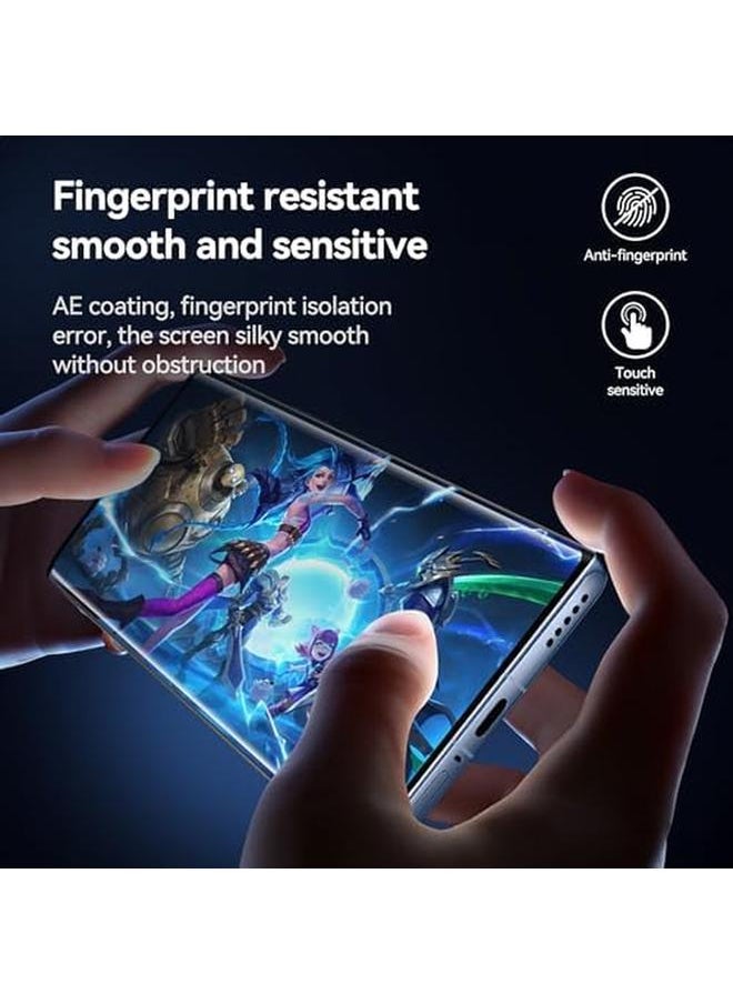 erorex - 【3 Pack】 Screen Protector For Huawei P70 Pro Support Fingerprint Unlock Full Cover Hydrogel Aqua Screen Protector Curved For Huawei P70 Pro - Image 1