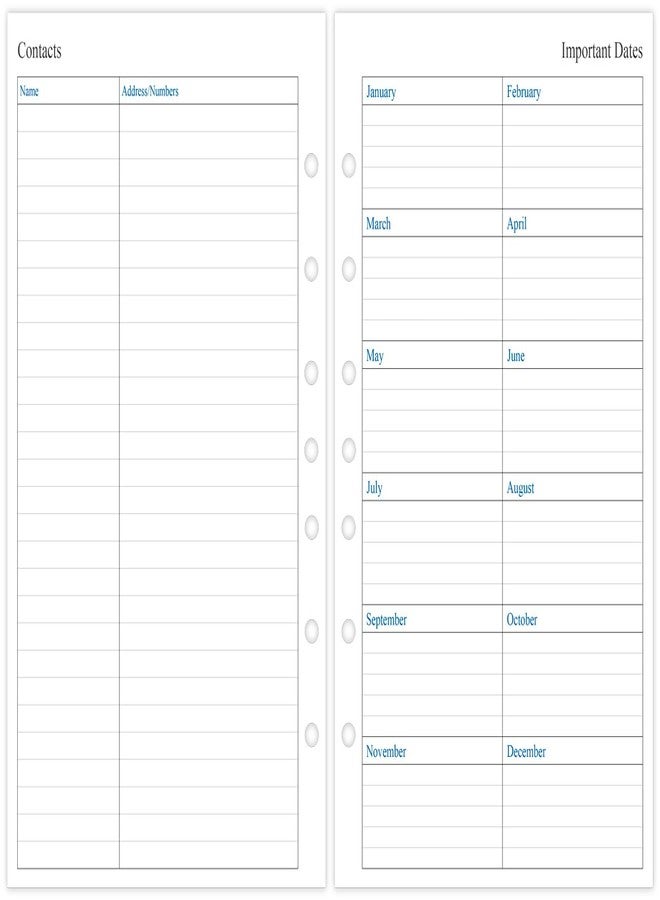 newestor 2026 Weekly Planner Refill for Mini Binder, Week on Two Pages, 5.5"x8.5", 7 Holes - Image 4
