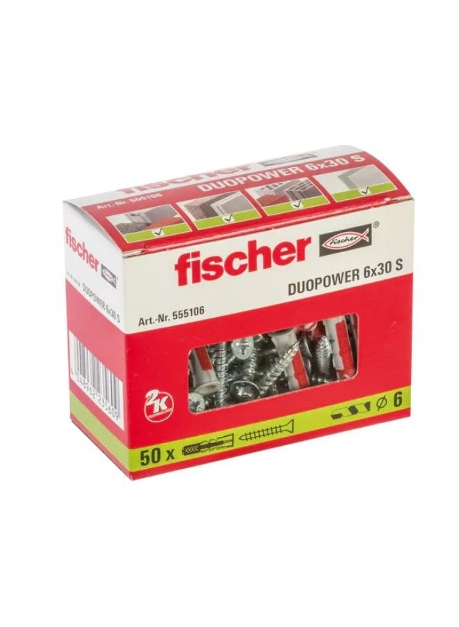 Fischer Fischer Duopower 555106 Plug 6x30 with Screw