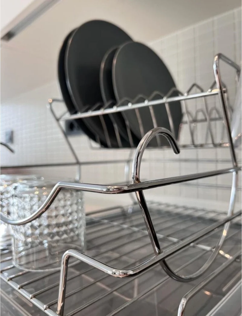 Favori Mutfak Favori Kitchen Galaxy Plate Rack 2 Tiers Mega Size Countertop Luxury Plate Cup Holder Dish Basket
