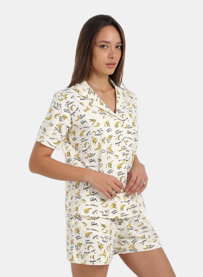 Carina Bananas Print Pyjama Set - Image 2