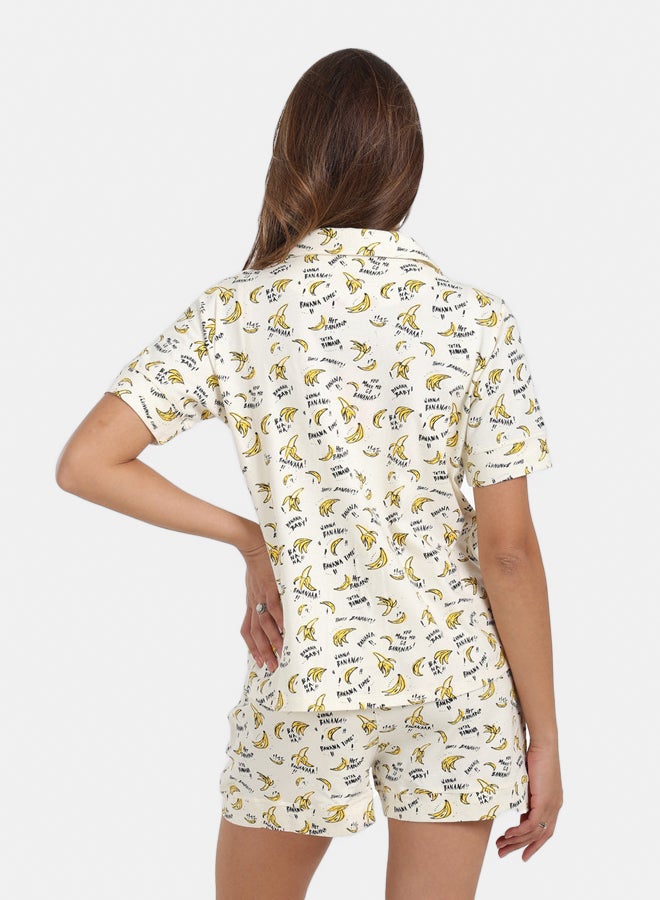Carina Bananas Print Pyjama Set - Image 3