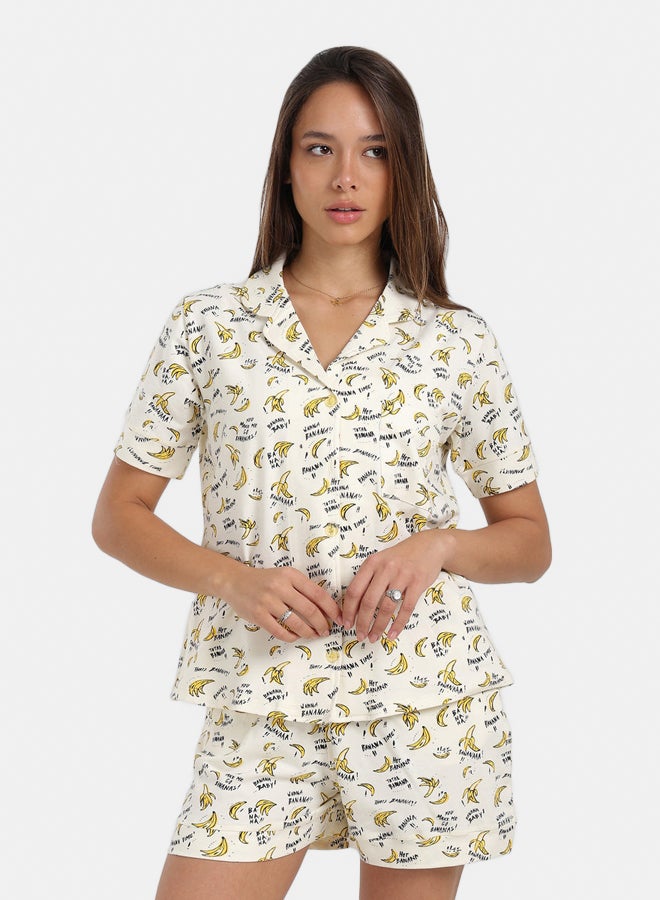 Carina Bananas Print Pyjama Set - Image 5