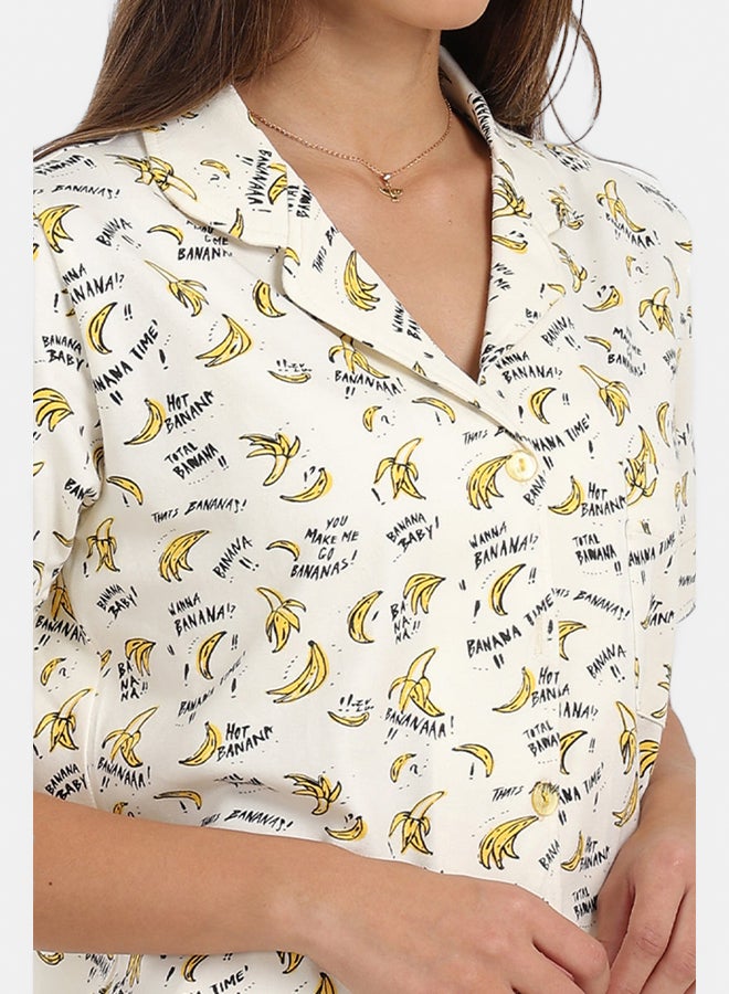 Carina Bananas Print Pyjama Set - Image 4