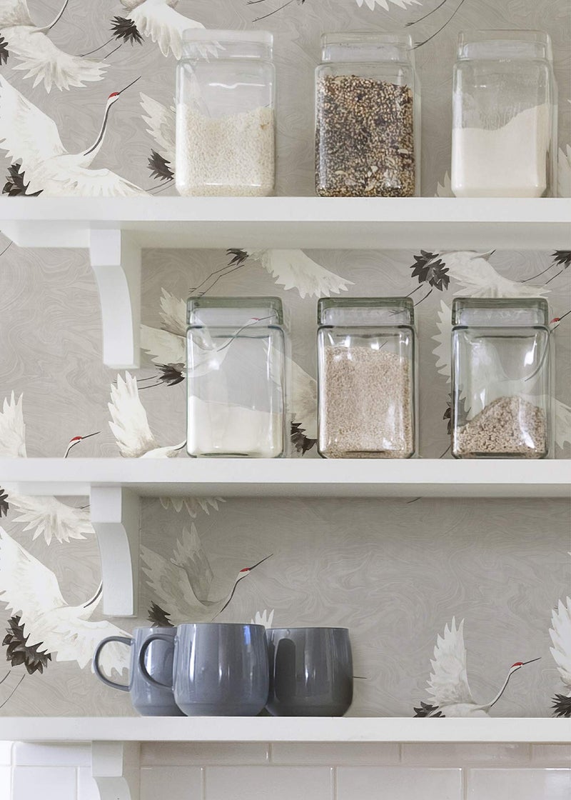 NuWallpaper NUS3678 Halcyon Peel & Stick Wallpaper, Grey - Image 3