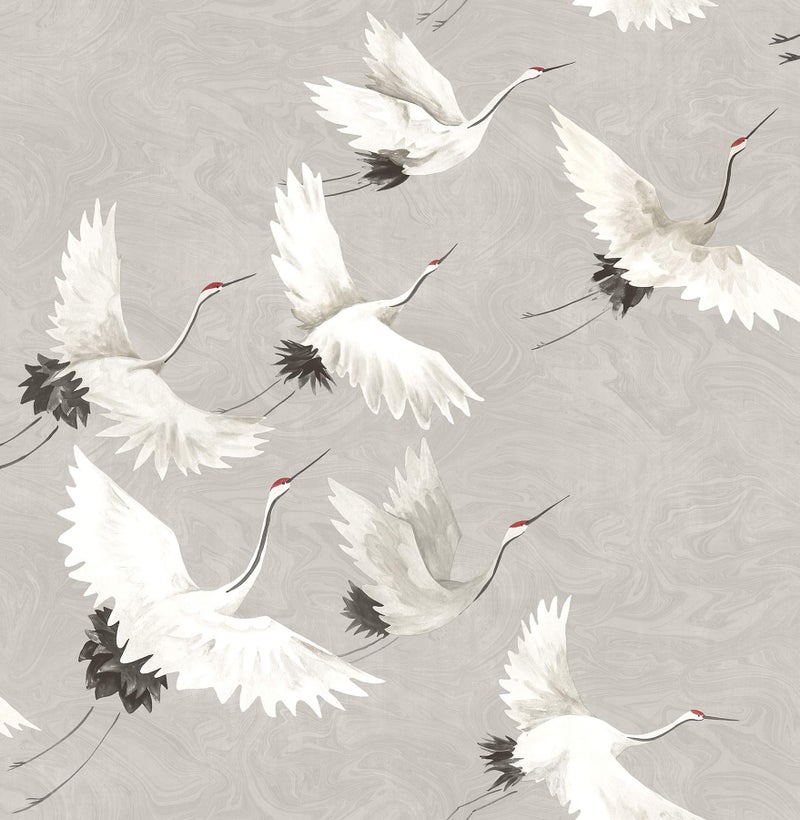 NuWallpaper NUS3678 Halcyon Peel & Stick Wallpaper, Grey - Image 1