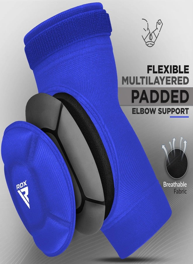 RDX Elbow Pads, Muay Thai MMA Kickboxing Sparring Elbow Guard, Martial Arts Striking Protection,Wrestling Basketball Adjustable MTB Volleyball Compression Padded Sleeve, Men Women - Image 3