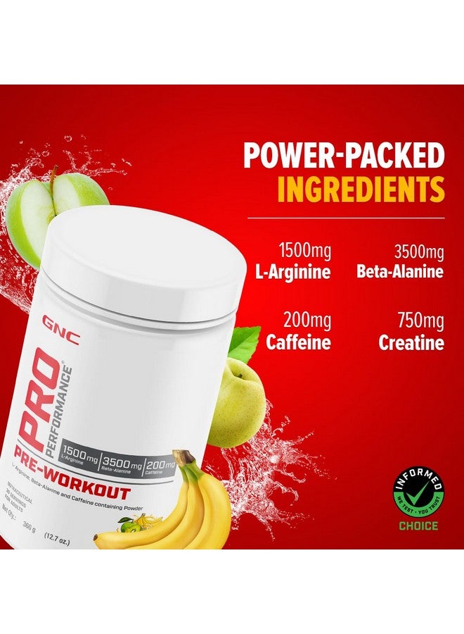 GNC GNC Pro Performance Pre-Workout | 360 gm | 30 Servings | Boosts Energy & Endurance | Improves Focus | Revs Up Recovery | 1.5g L-Arginine | 3.5g Beta-Alanine | 0.2g Caffeine | Fruit Punch  - Image 2