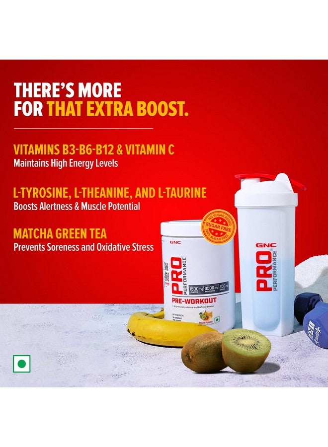 GNC GNC Pro Performance Pre-Workout | 360 gm | 30 Servings | Boosts Energy & Endurance | Improves Focus | Revs Up Recovery | 1.5g L-Arginine | 3.5g Beta-Alanine | 0.2g Caffeine | Fruit Punch  - Image 4