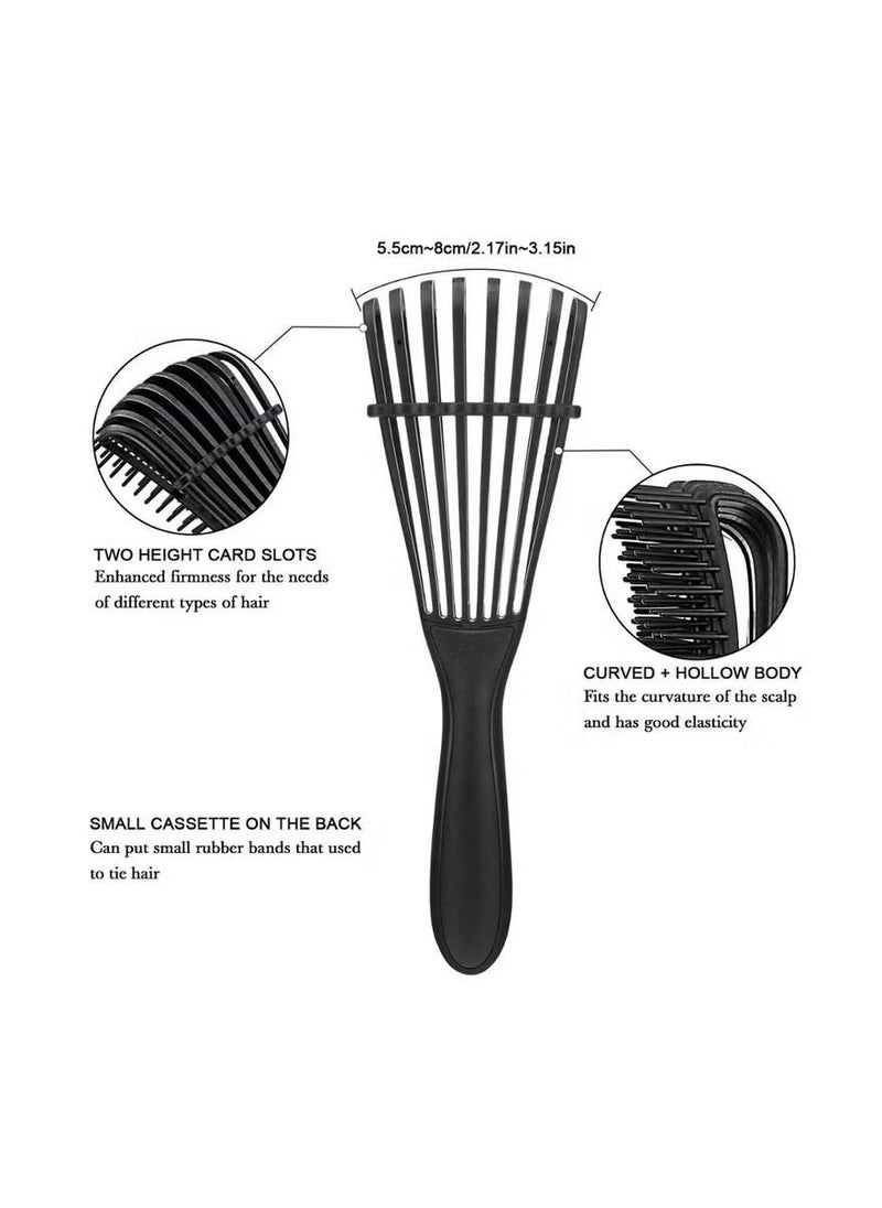 ORiTi ORiTi Hair Comb With Adjustable Detangler Brush for Afro America Wavy Curly Hair Detangle Easily Wet Dry Long Hair for Beautiful Shiny Curls Blu Blue 24.5 X 4 X 5.5cm  - Image 4
