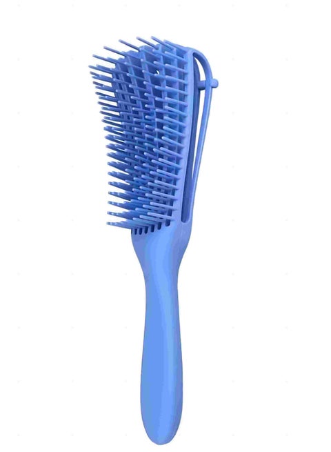 ORiTi Hair Comb With Adjustable Detangler Brush for Afro America Wavy Curly Hair Detangle Easily Wet Dry Long Hair for Beautiful Shiny Curls Blu Blue 24.5 X 4 X 5.5cm