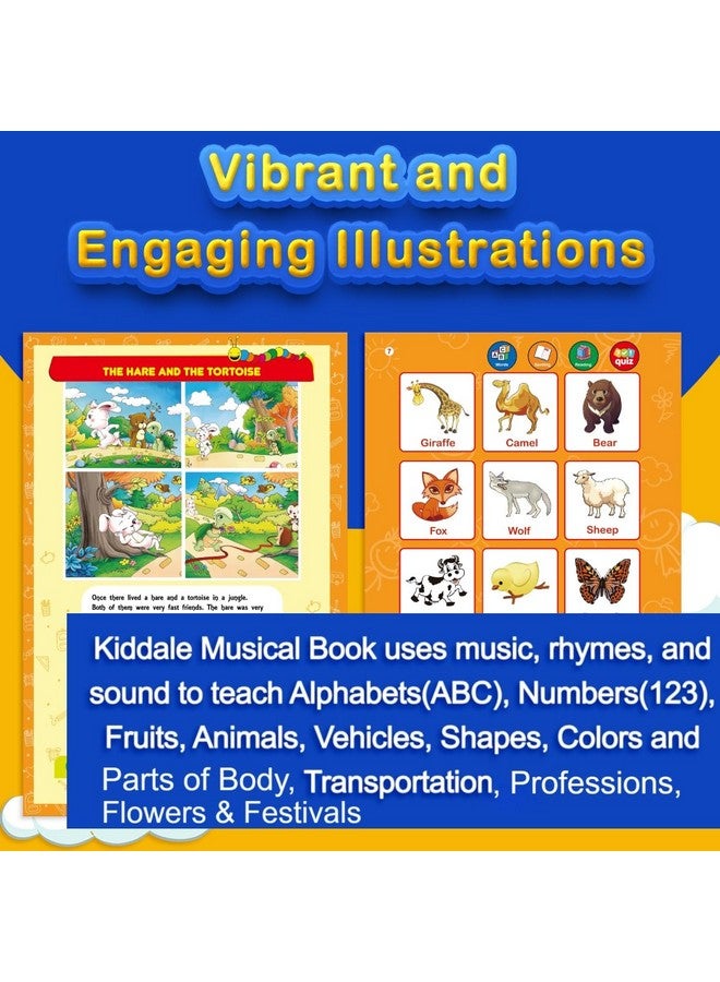 Kiddale Pack of 2 Musical Interactive Children Sound Books: ABC, 123 Learning & Trip to Zoo|Ideal Gift for 3+ Years Baby|E Learning Book|Smart Intelligent Activity Books|Nursery Rhymes|Talking Book - Image 4
