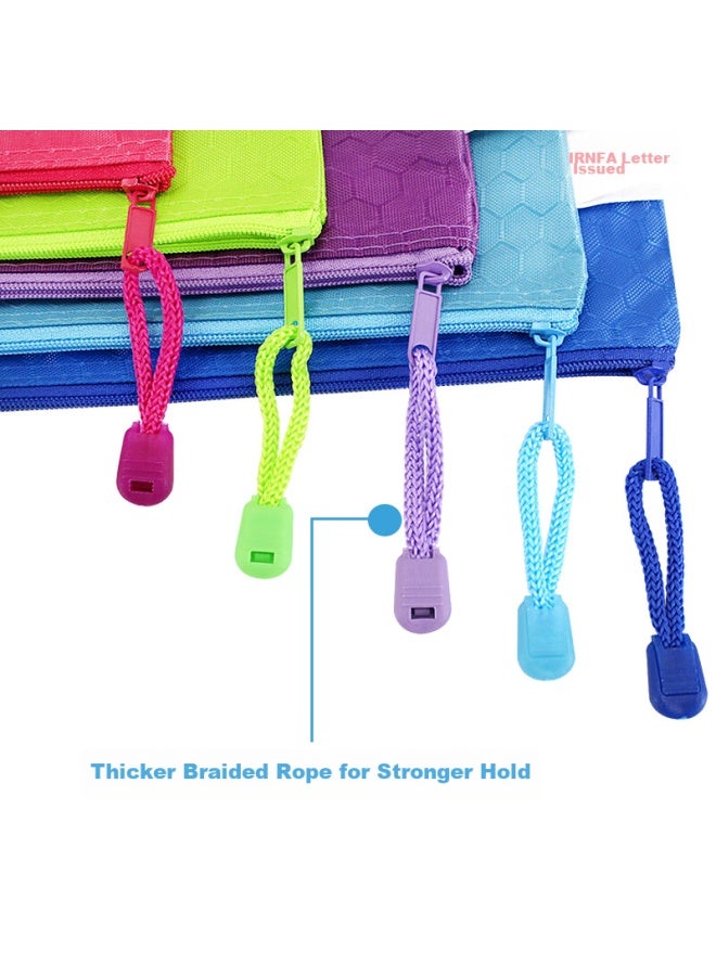 Trnfa Tn-2001 Soccer Pattern Doent Folder/zipped Storage Bag, 5-pack Waterproof Side-edge Bag/colorful File Folder Office Stationery Bag - Image 3