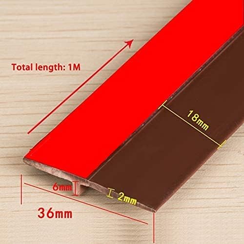 Roxbury Anti Closing Door Gap SelfAdhesive Silicone Rubber Strip for Seal Bugs StopperL100Cm W45mmBrown 2 PCS - Image 5