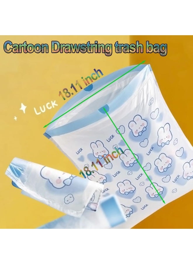 XiuWoo 300 Total   Household Drawstring Thickened Cartoon Garbage Bags (with Sealing Design) – Large Plastic Bags Suitable for Kitchen  Dormitory Bedroom, Office - Image 3