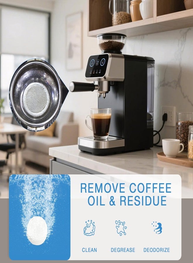 OOOFLOWER 20 Count Coffee Machine Cleaning Tablets, Descaling, Backflush Oil,Limescale & Mineral Deposits Remover Tabs for Espresso Machine, Multi Cup, Pod, Single Serve - Image 2