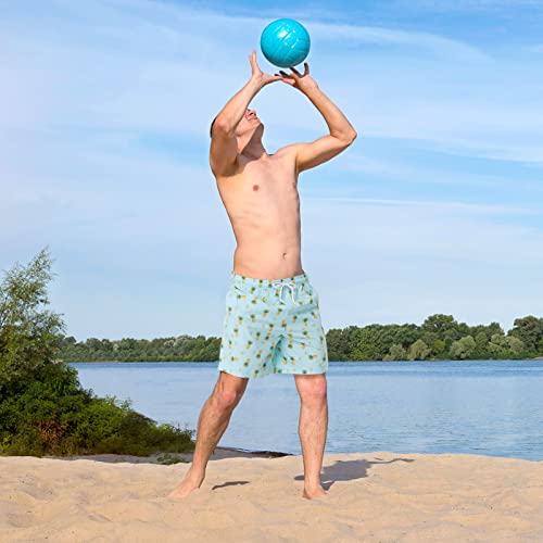 FEIXIANG Mens Quick Dry Swim Trunk with Breathable Mesh Lining Beach Shorts with Pockets Green - Image 5