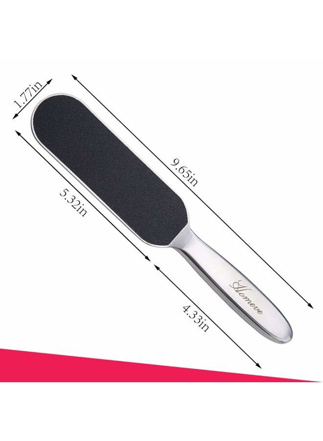Homeve Professional Pedicure Foot File - Reusable Stainless Steel Cracked Skin Corns Callus Remover Feet Rasp - Image 3