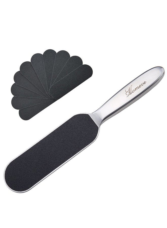 Homeve Professional Pedicure Foot File - Reusable Stainless Steel Cracked Skin Corns Callus Remover Feet Rasp - Image 1