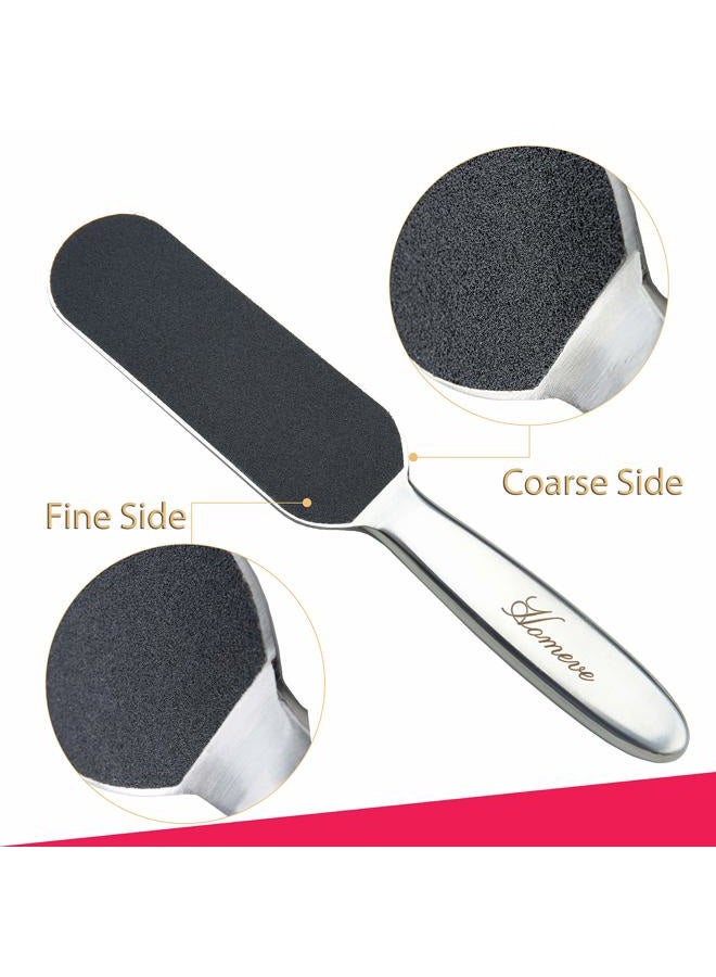 Homeve Professional Pedicure Foot File - Reusable Stainless Steel Cracked Skin Corns Callus Remover Feet Rasp - Image 2