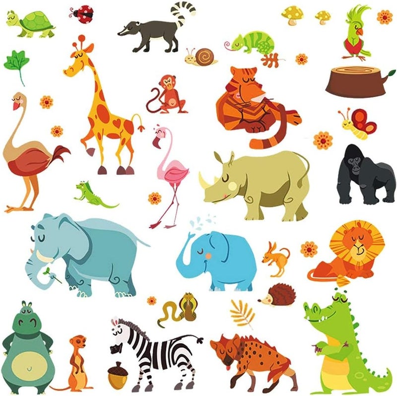 DEKOSH Jungle Animal Wall Decal Stickers - Image 1