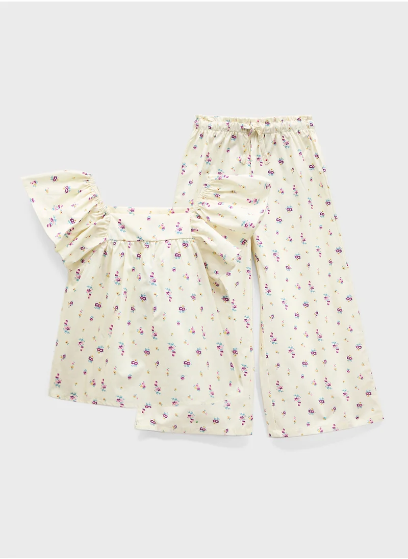 ريبلز مع نمشي Girls Printed 2Pcs Set