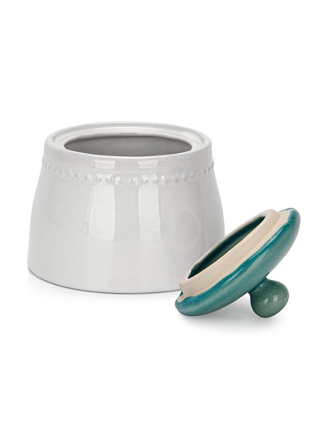 Fissman وعاء سكر، سيراميك أزور سلسلة سيلين، موزع محلي للتحلية للشاي والقهوة، متين، خزان تخزين للملح والفلفل والتوابل، وعاء توابل للمطبخ 450 مل - Image 3