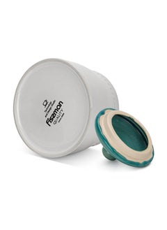 Fissman Sugar Pot, Ceramic Azure Celine Series, Sweetener Dispenser For Tea and Coffee, Durable, Storage Tank For Salt, Pepper And Spices, Seasoning Pot For Kitchen 450ml  - Image 4