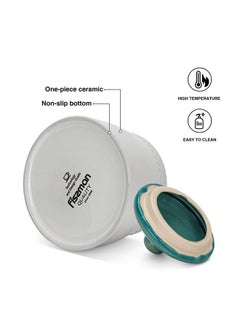 Fissman Sugar Pot, Ceramic Azure Celine Series, Sweetener Dispenser For Tea and Coffee, Durable, Storage Tank For Salt, Pepper And Spices, Seasoning Pot For Kitchen 450ml  - Image 5